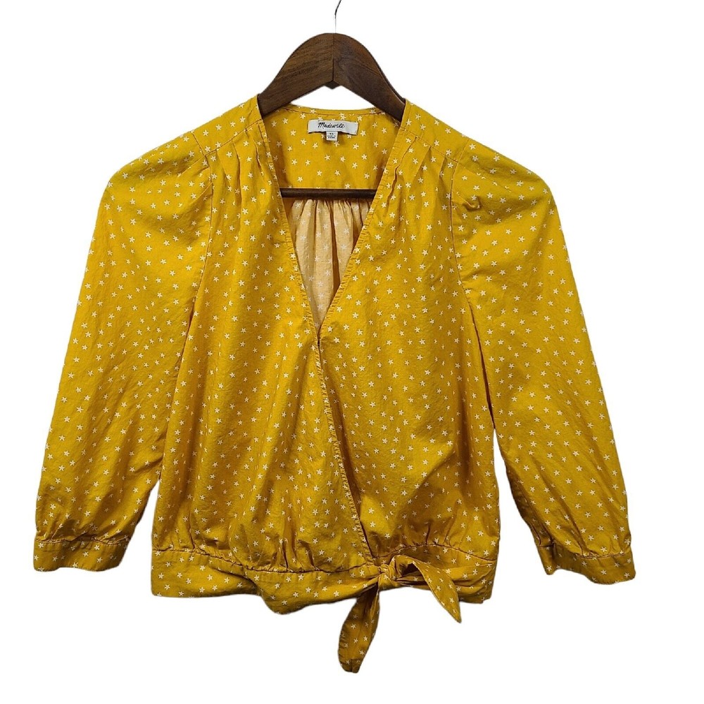 Madewell Star Scatter Wrap Blouse Womens XS
